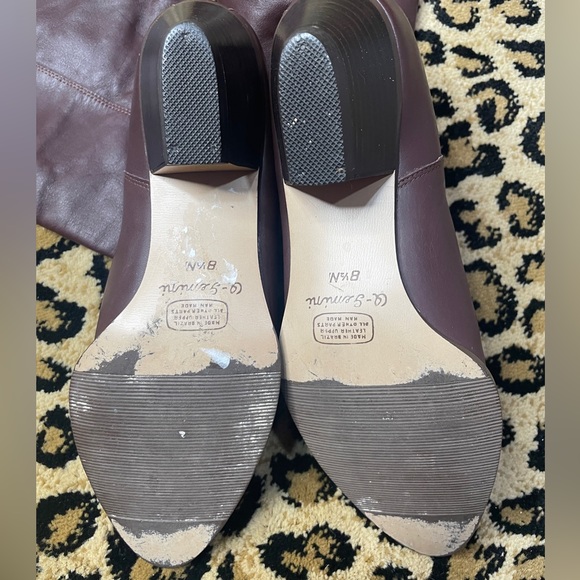 Vintage Tall leather slouch Boot 1980’s Brown pointed toe - Picture 7 of 7